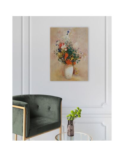 Toile Vase de Fleurs - 60x40 cm